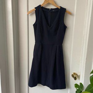 Madewell Sleeveless Ribbed Navy Blue Dress